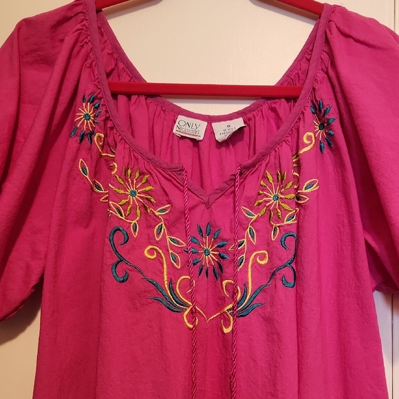 🔥Only Necessities Paradise Pink Fiesta Dress with Scoop Neck - Picture 3 of 3